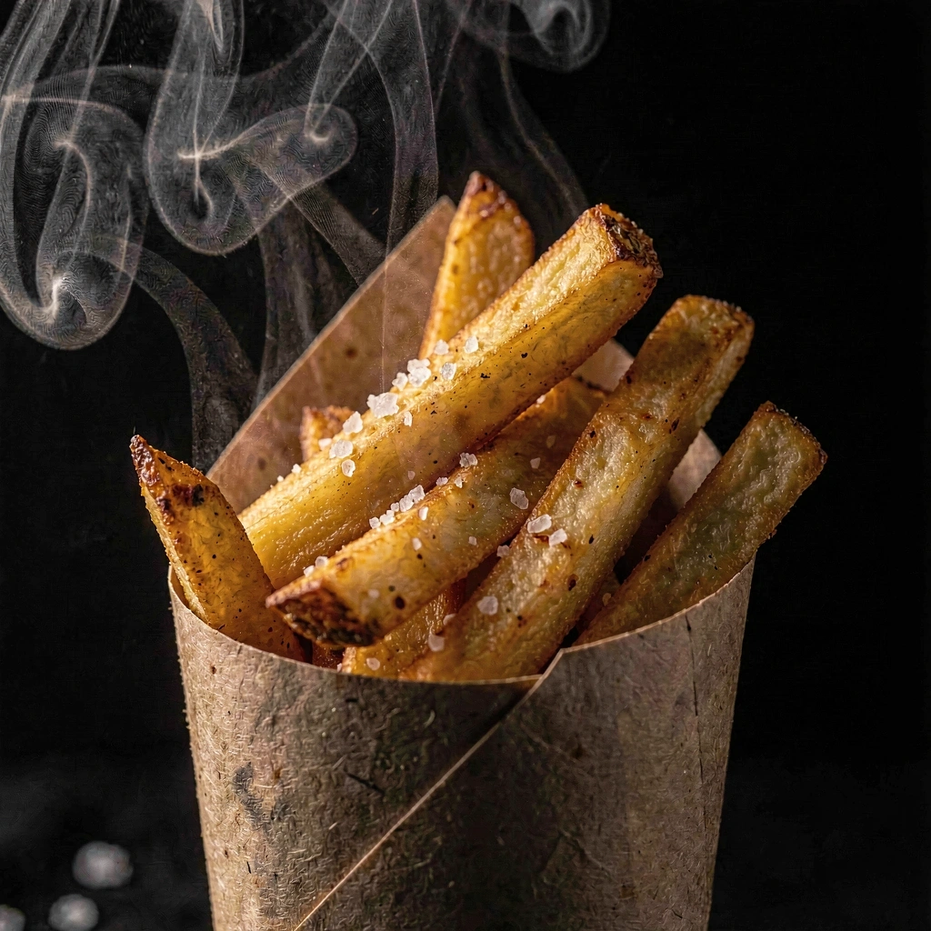 Crispy fries detail
