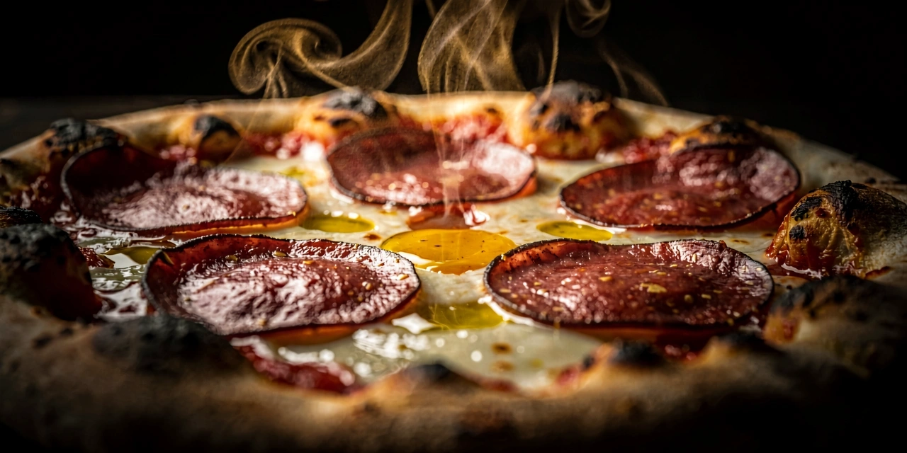 Detail of artisanal pepperoni