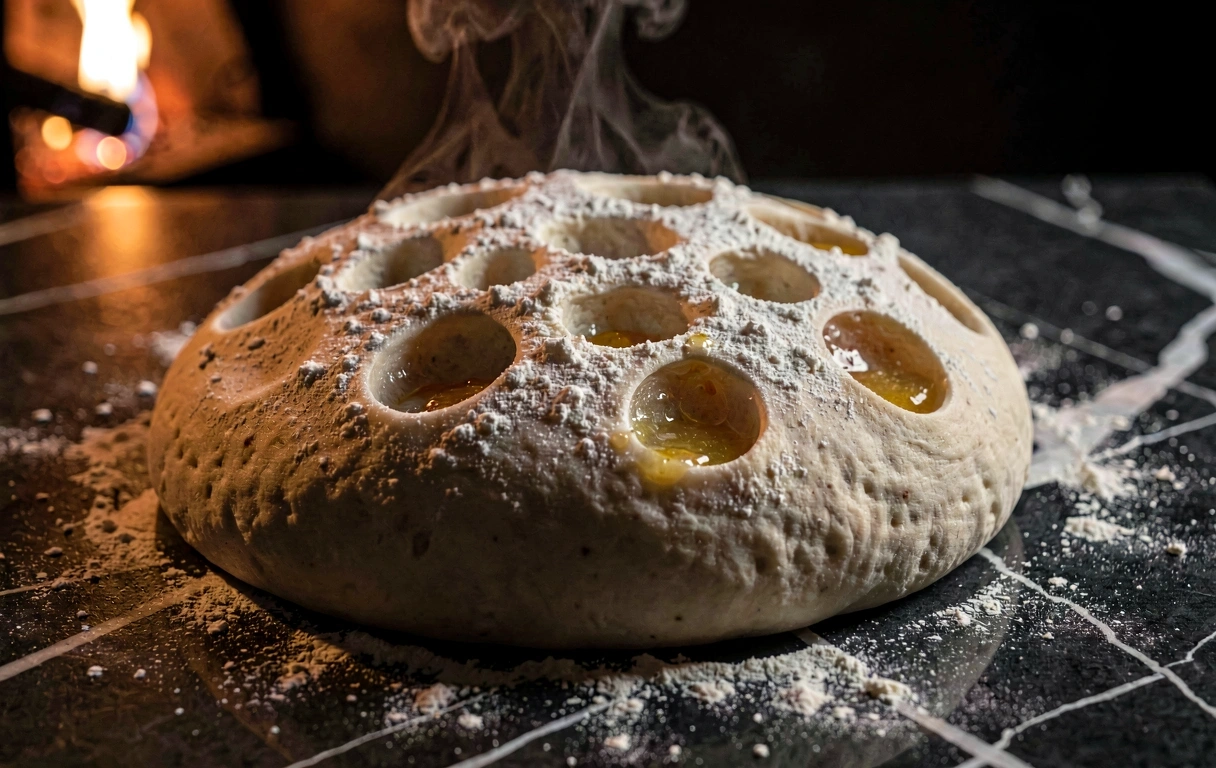 High-hydration artisan pizza dough